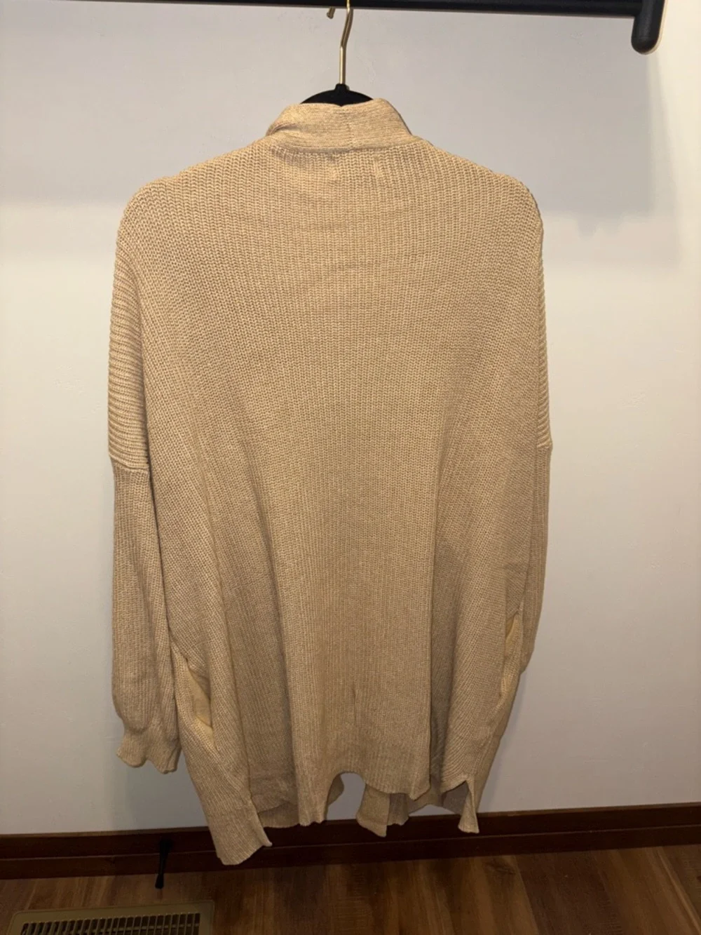 NWT Universal Thread Open-Front Tan/Cream Ribbed Cardigan - Picture 4 of 4